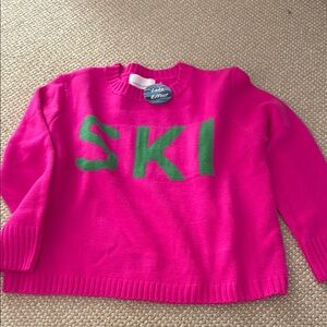 Pink and Green Women's Sweater
